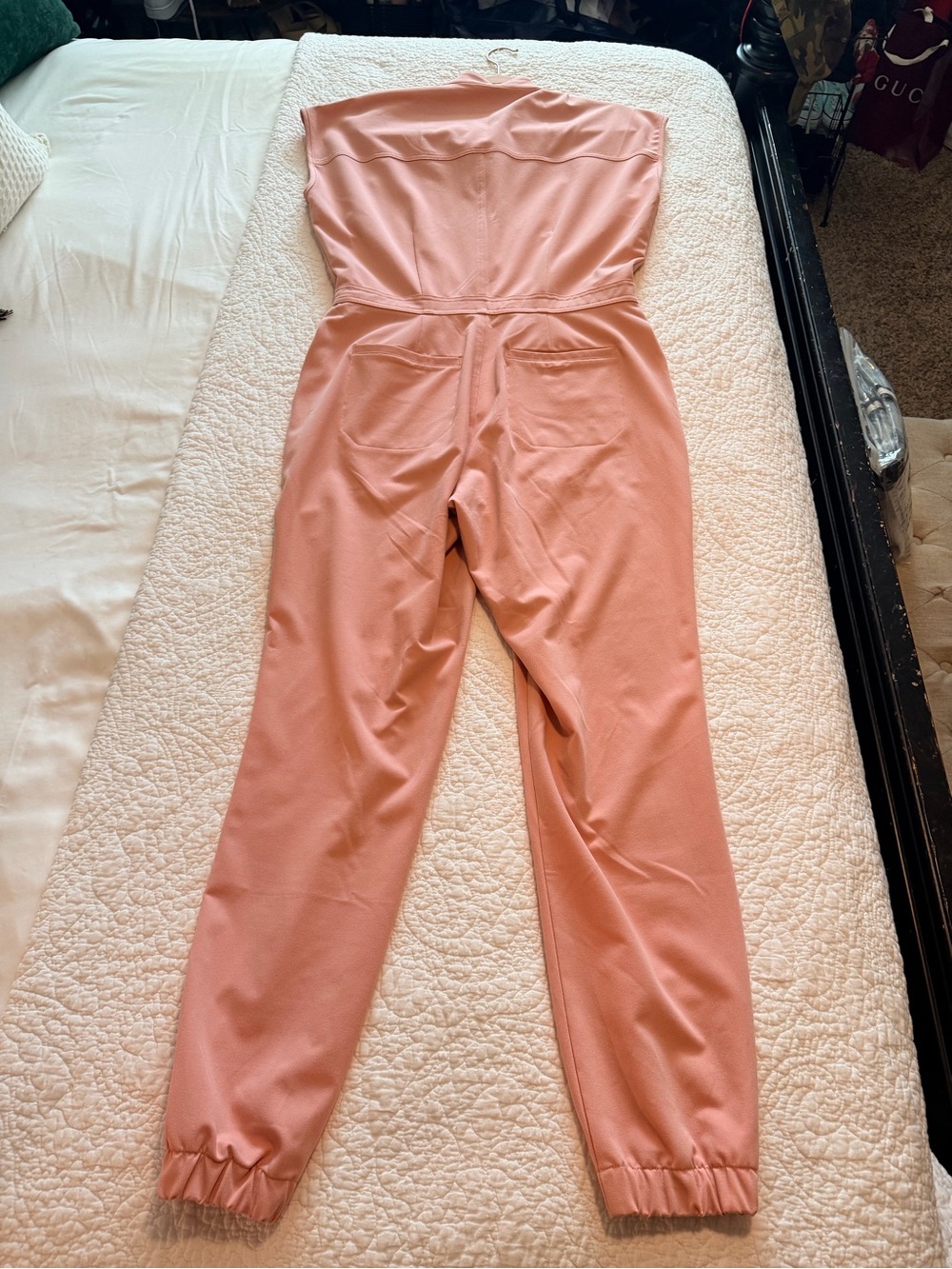 Figs Pink Sand Utility Jumpsuit - Picture 2 of 5